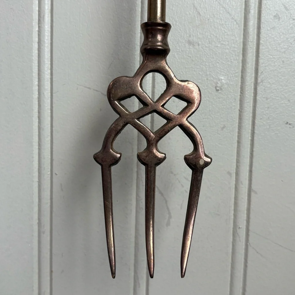 Vintage Peerage Brass Toasting Fork Fireplace Hearth Kitchen Wall Decor Stamford